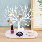 DeerCharm – Porta gioie con design a ramo di legno e base decorativa