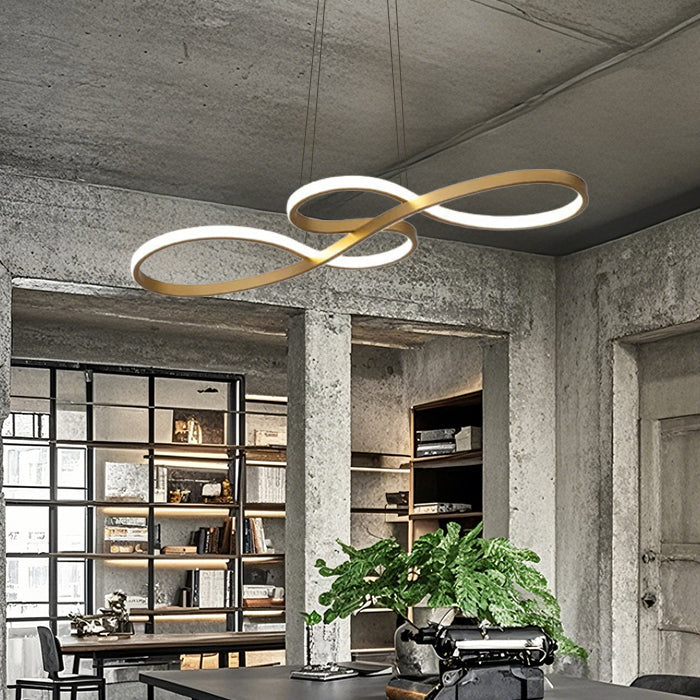 Lampada a sospensione LED con design di note musicali moderne