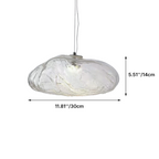 Lampada a sospensione a forma di nuvola minimalista moderna in vetro con 1 luce per soggiorno