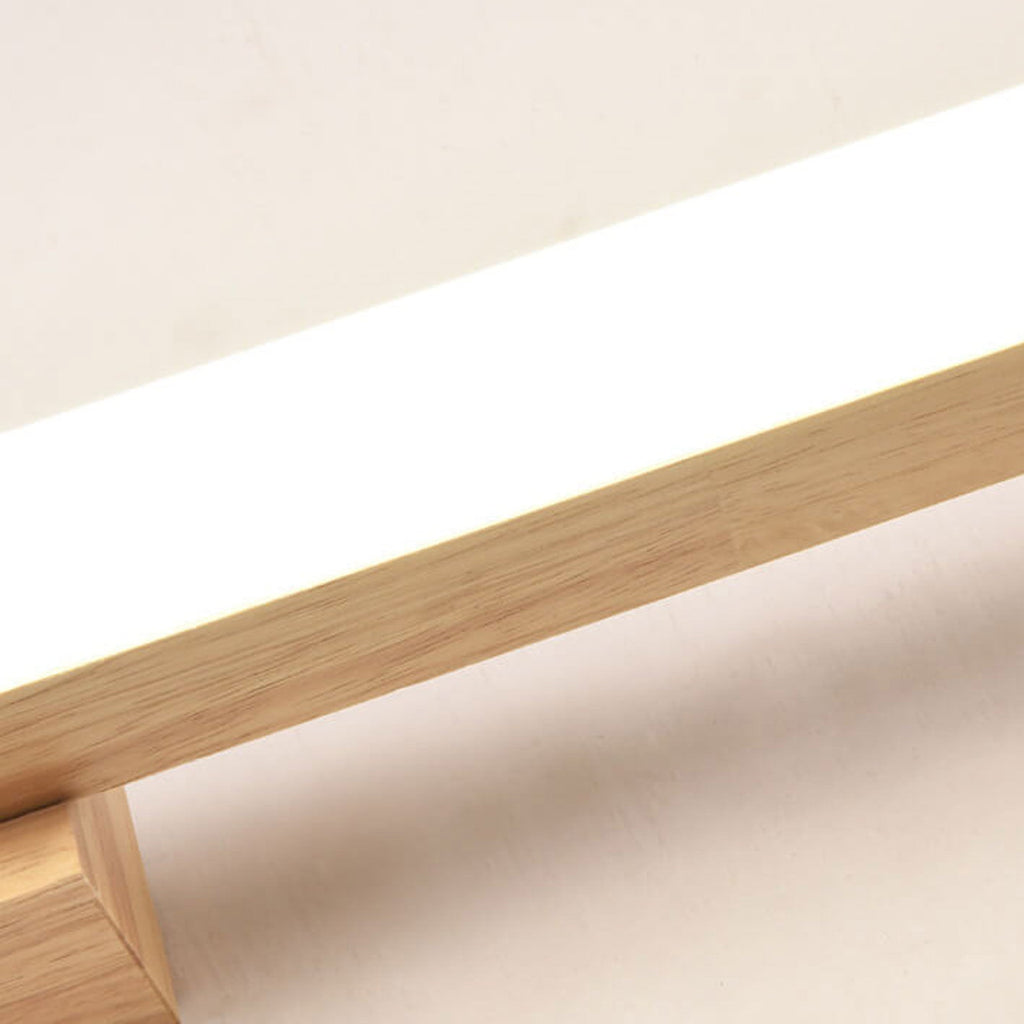 Lampada da parete LED a striscia lunga in legno minimalista nordico