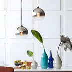 Lampada a sospensione in vetro industriale con LED – Moderna e decorativa | Ideale per cucine, sale da pranzo e bar
