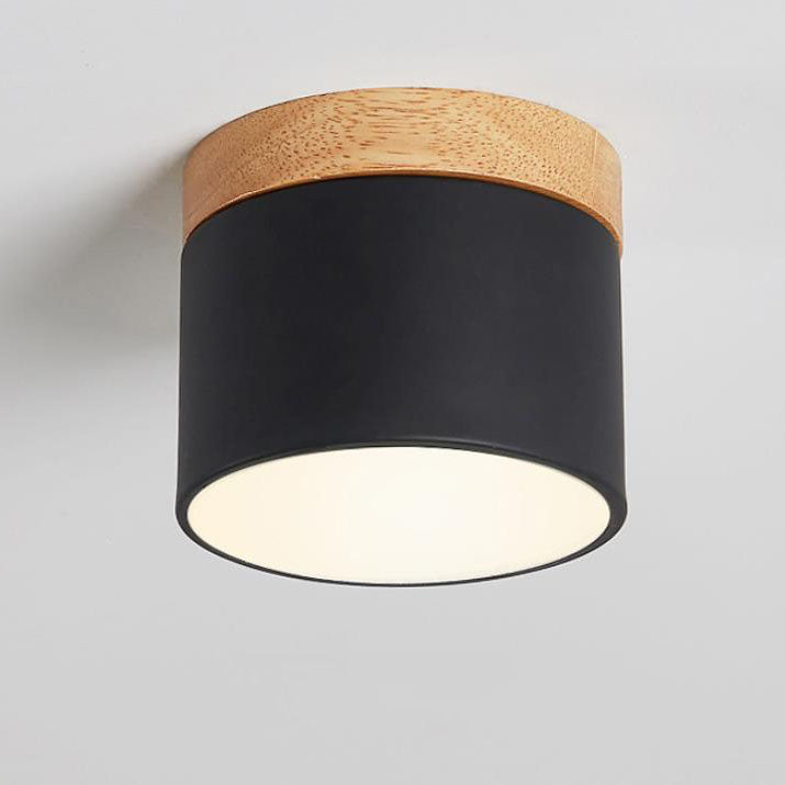 Plafoniera LED a Soffitto a Log in Colore Solido Scandinavo