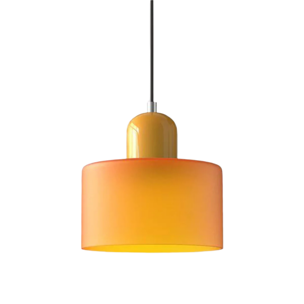 Lampada a sospensione in vetro – Elegante lampada cilindrica per ambienti accoglienti