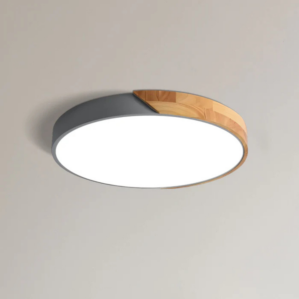 Delos - Lampada da soffitto in legno scandinavo con LED