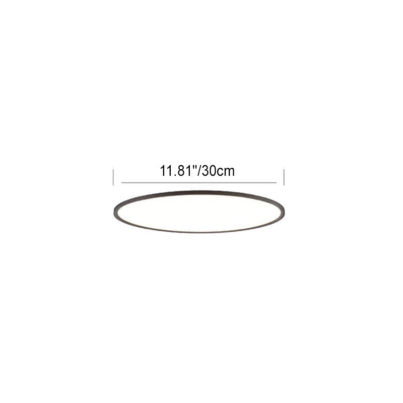 Lampada da soffitto LED a incasso con paralume rotondo in acrilico e alluminio, stile moderno minimalista per soggiorno