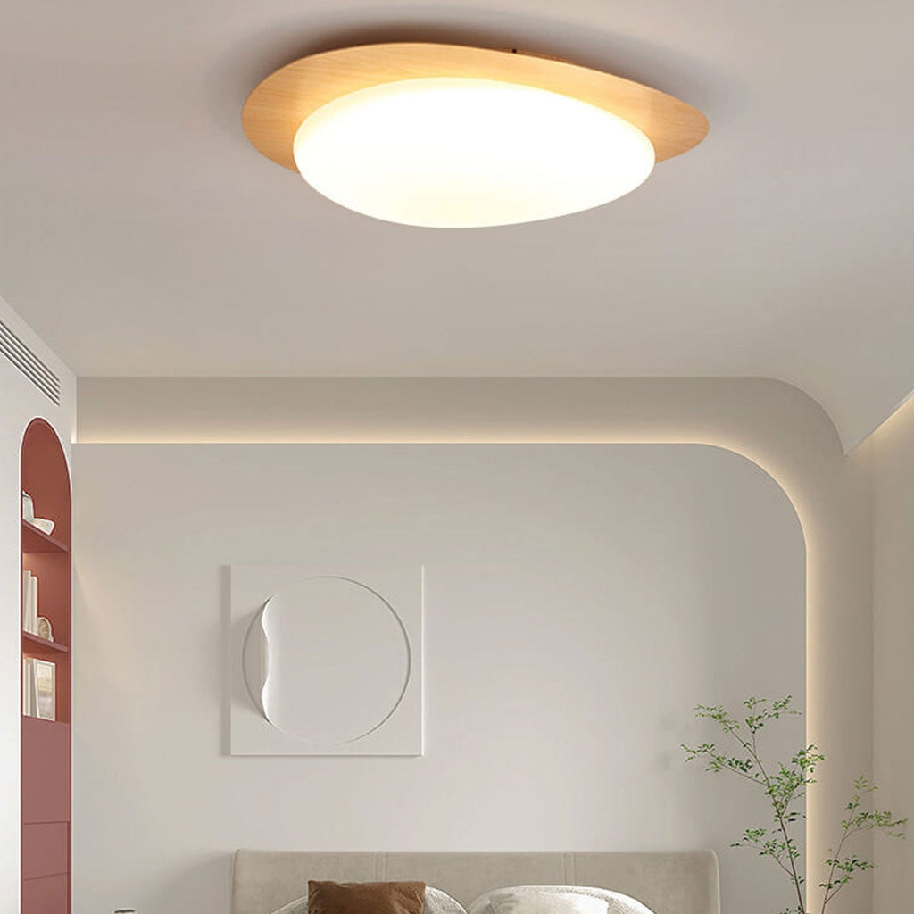 Plafoniera LED a Incasso in Legno con Venature Nordic Iron