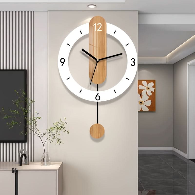 Orologio da Parete in Legno NORDORA in Stile Scandinavo