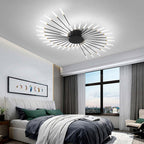 Wesley Flush-Mount Ceiling Light Fuochi d'Artificio, Nero/Oro