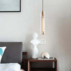 Lampada a sospensione in vetro designer di ottone di giugno fumé