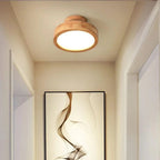 Lampada da soffitto rotonda in legno