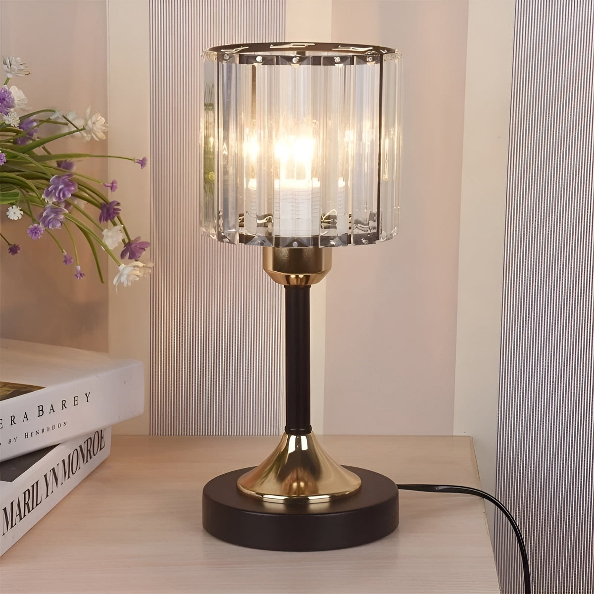 Lampada GlowGem - Lampada da tavolo LED in cristallo nordico
