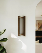 “ZenAura Wabi-Sabi Applique” – Applique LED in Noce Retro Giapponese