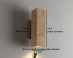 TerraLume Wabi-Sabi Travertino Lampada da Parete LED