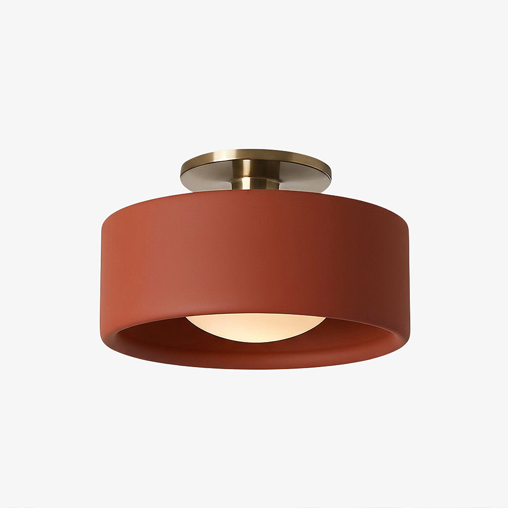 Lampada da soffitto a tamburo in porcellana