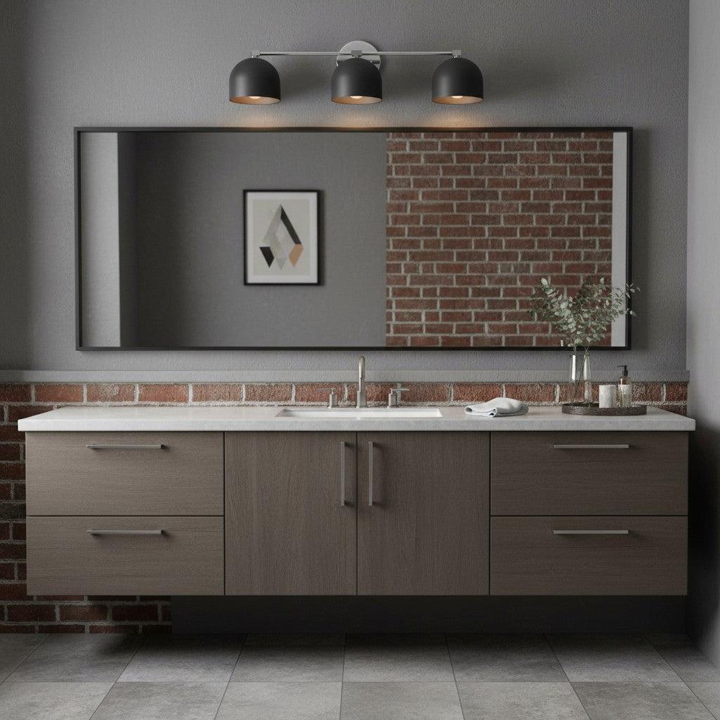 Applique da Parete in Ottone Chroma Dome per Bagno Moderno