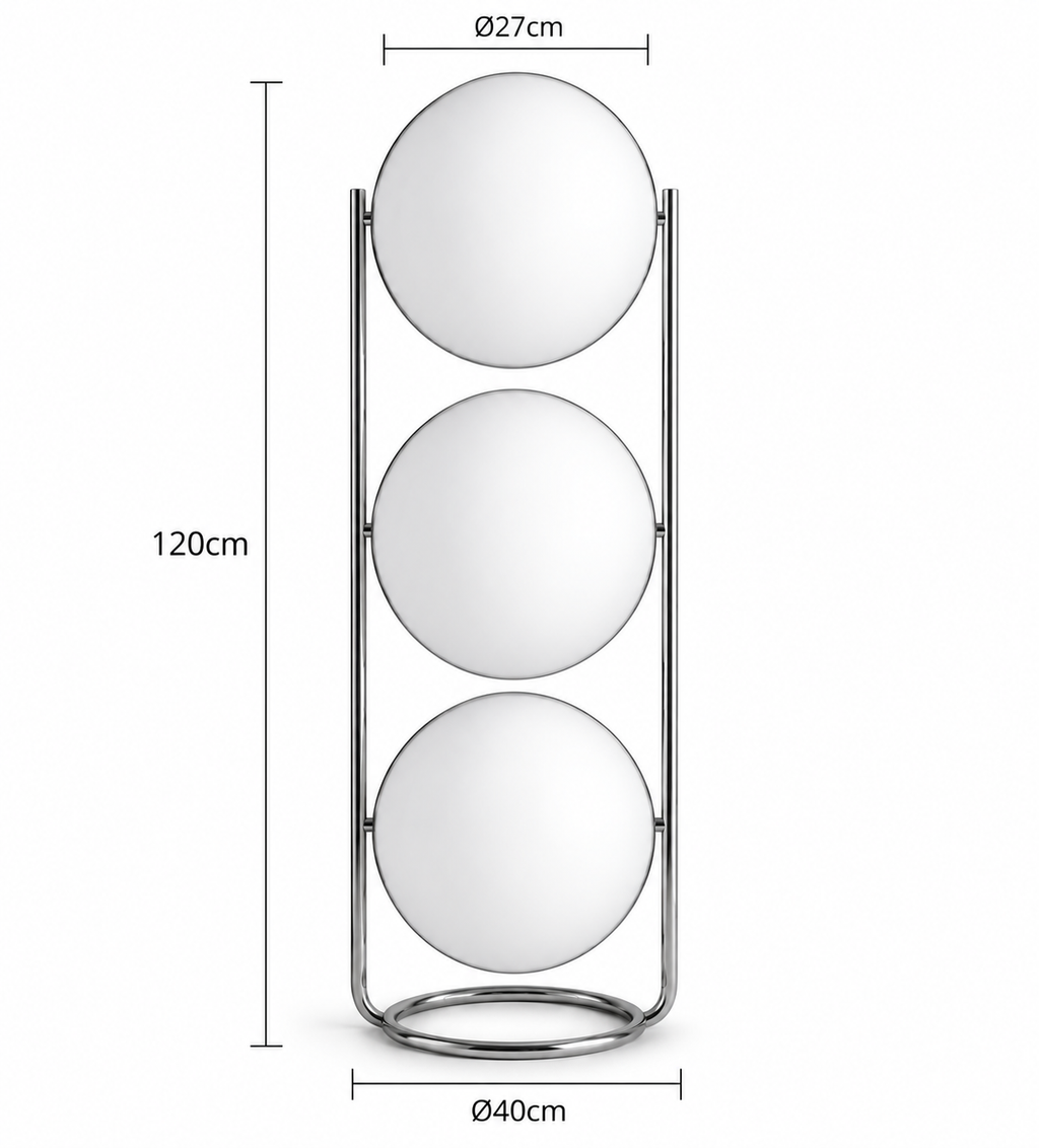 Lampada da Terra Halo Orb – Lampada di Design Moderna con Illuminazione Atmosferica