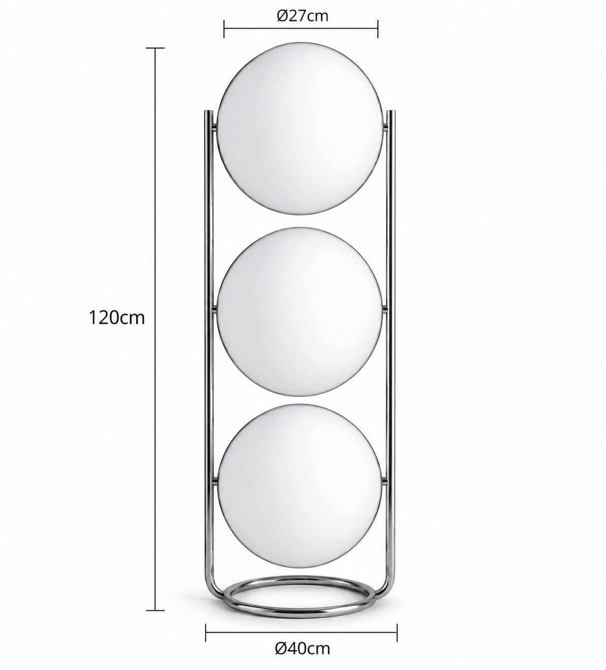 Lampada da Terra Halo Orb – Lampada di Design Moderna con Illuminazione Atmosferica
