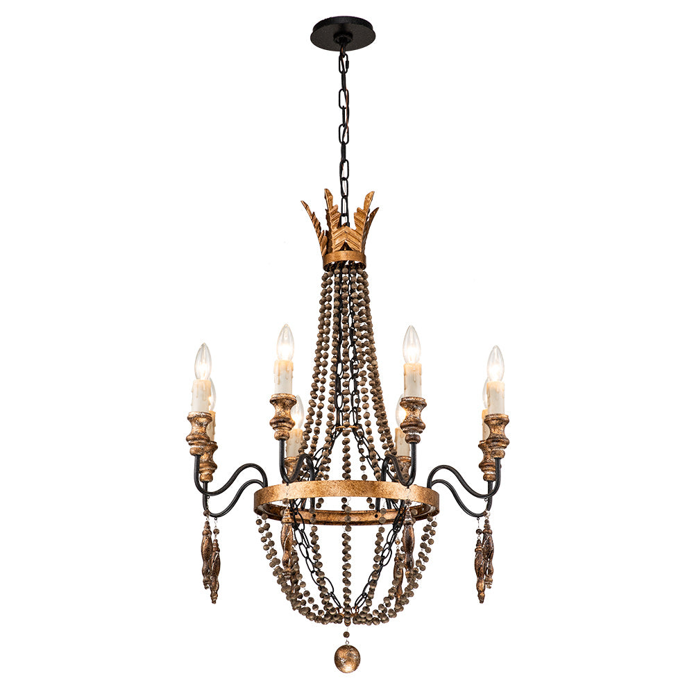 Lampadario Empire a 8 Luci in Stile Candela