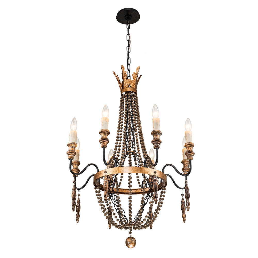 Lampadario Empire a 8 Luci in Stile Candela