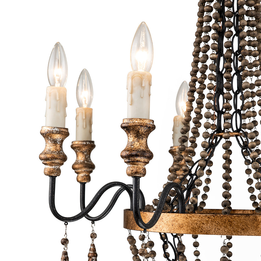 Lampadario Empire a 8 Luci in Stile Candela