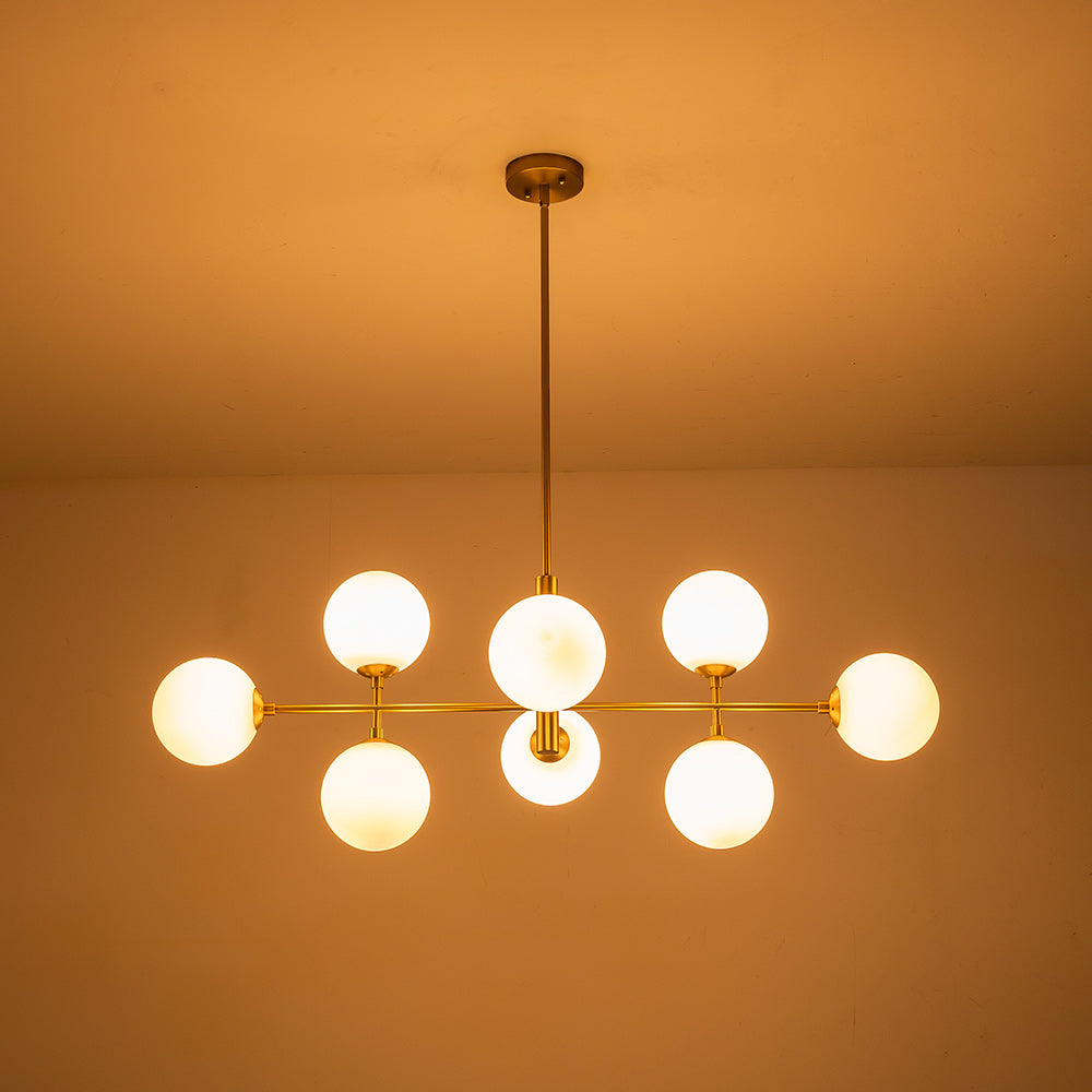 Glorioso Lampadario in Vetro Lineare
