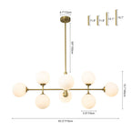 Glorioso Lampadario in Vetro Lineare