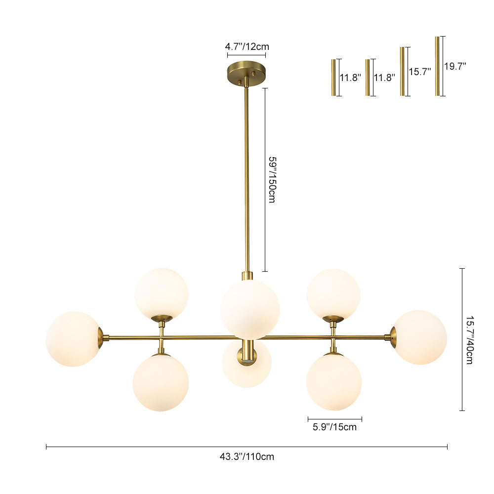 Glorioso Lampadario in Vetro Lineare