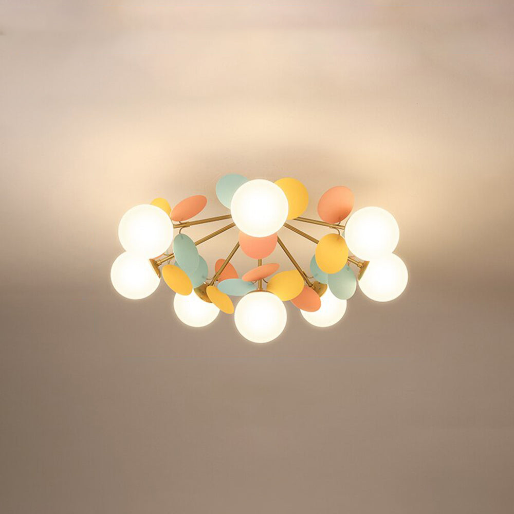 Aria Lampadario a Rami di Fiori Multicolore per Soggiorno