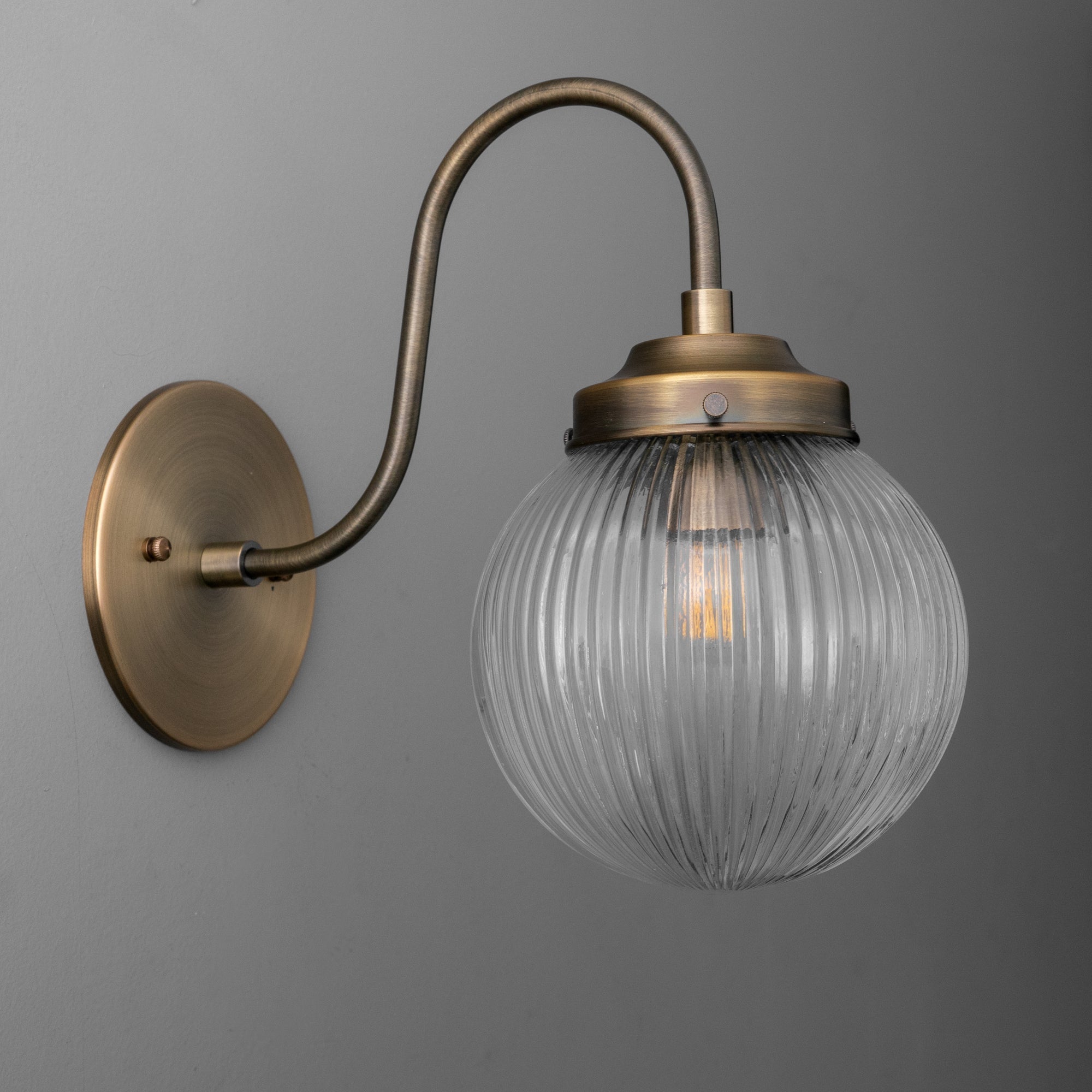 Applique da Parete in Vetro per Illuminazione Industriale per Soggiorno