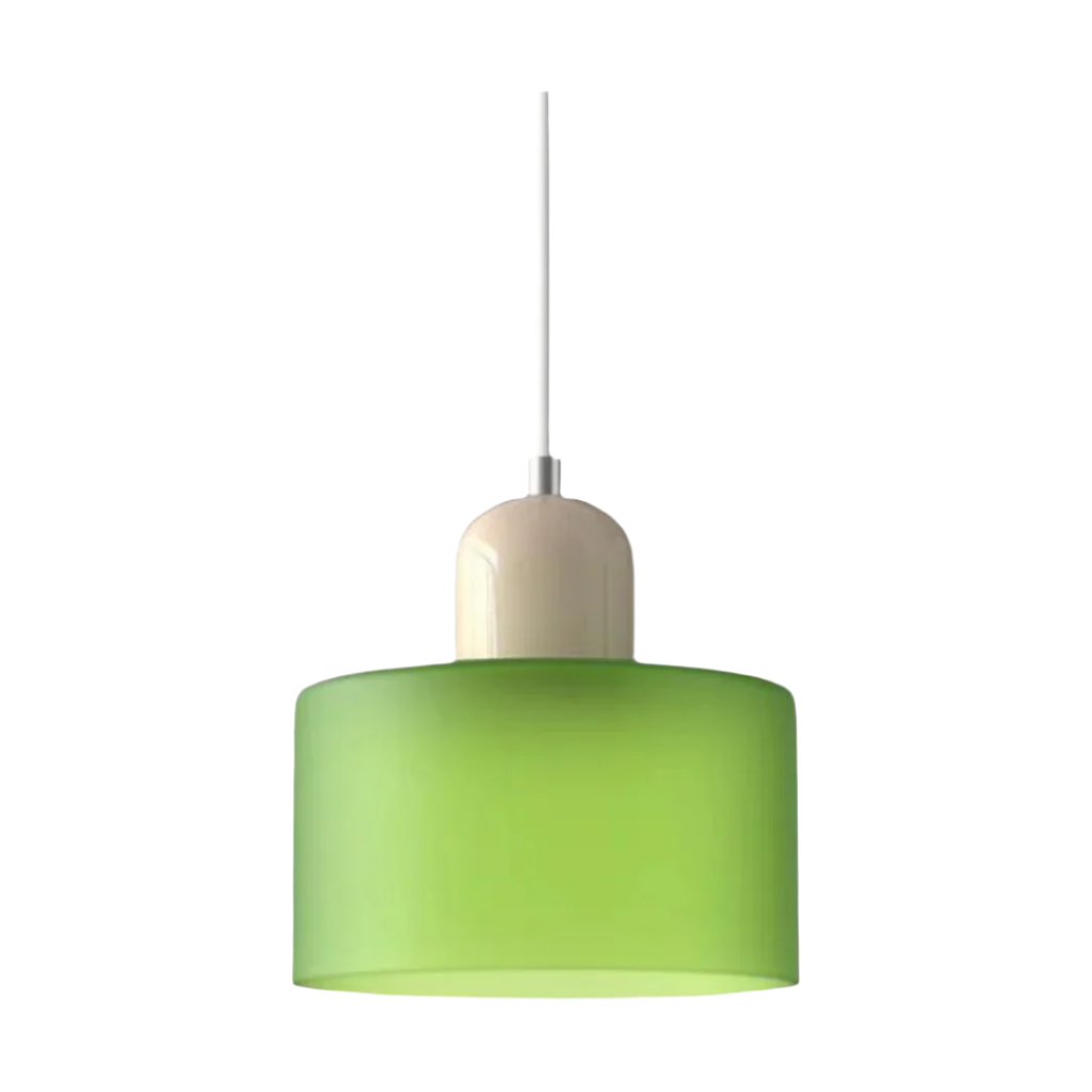 Lampada a sospensione in vetro – Elegante lampada cilindrica per ambienti accoglienti
