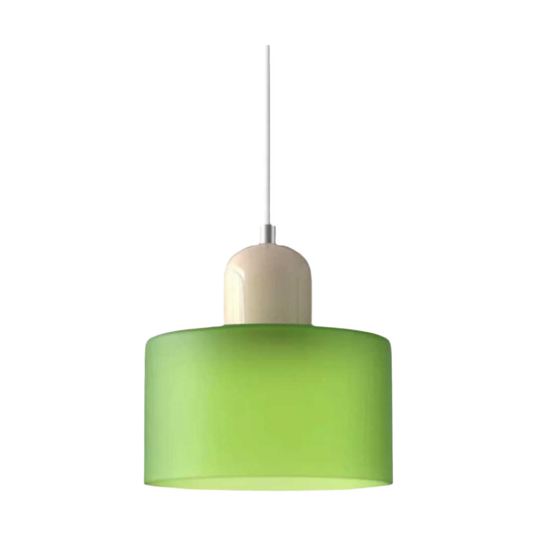 Lampada a sospensione in vetro – Elegante lampada cilindrica per ambienti accoglienti