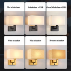 Lampada da Parete Moderna con Paralume in Tessuto