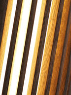 “ZenAura Wabi-Sabi Applique” – Applique LED in Noce Retro Giapponese