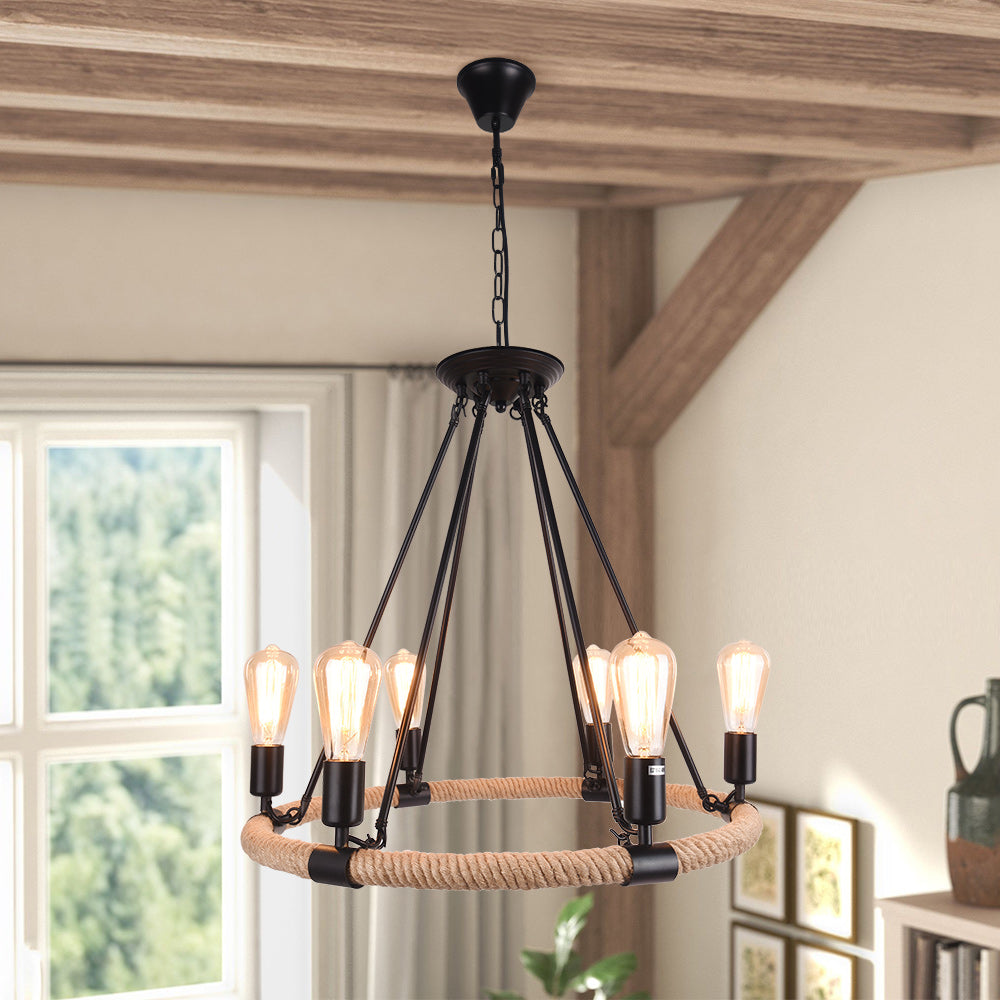Lampadario Vintage in Cordino