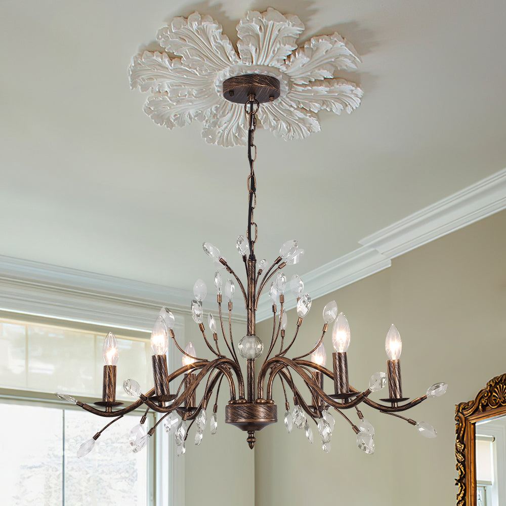 Lampadario Cristallo Floreale Antico Vintage Jorne