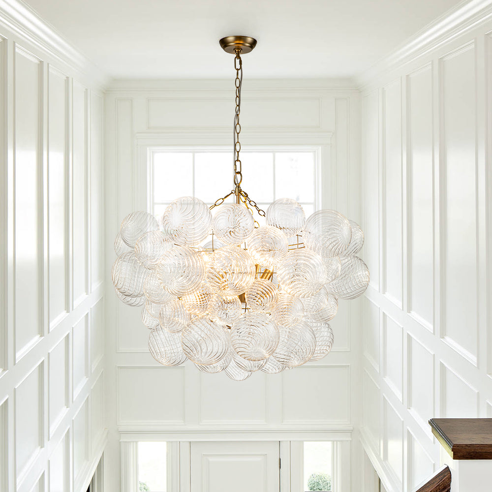 Lampadario Stellia Bubble Art in Ottone