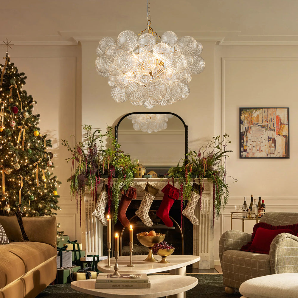 Lampadario Stellia Bubble Art in Ottone