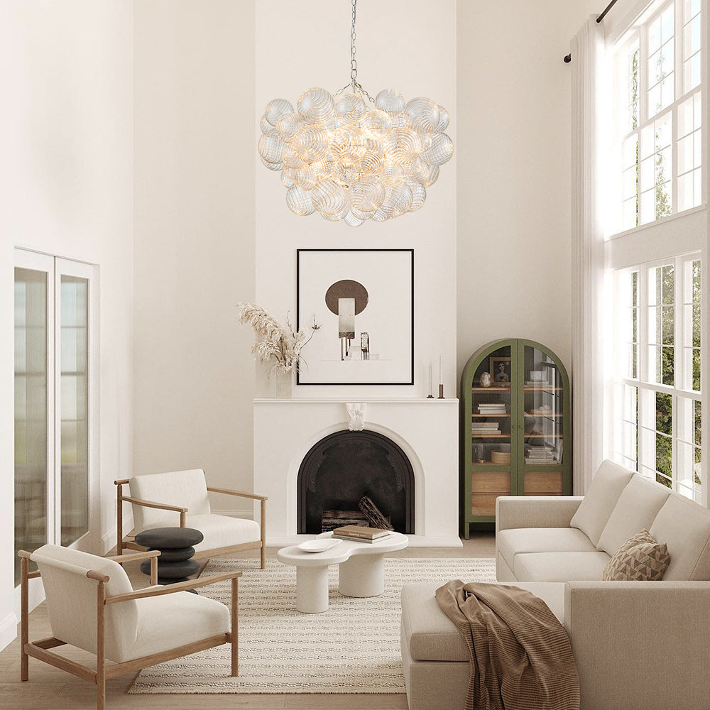 Lampadario Stellia Bubble Art in Ottone