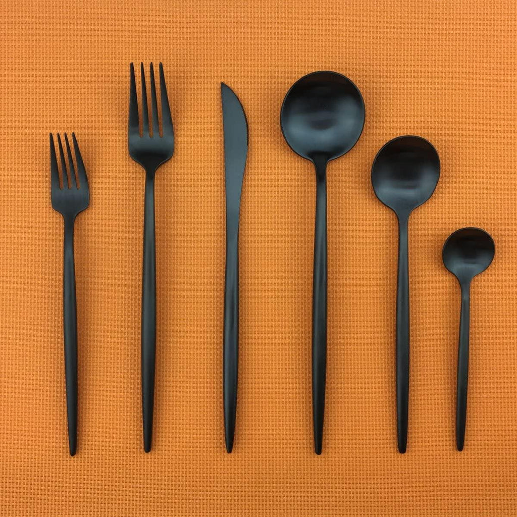 Set di Posate Minimalista – Set in Acciaio Inossidabile da 36 Pezzi per Ogni Occasione