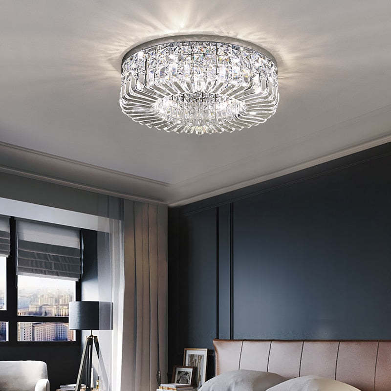 Kristy Lampada da Soffitto in Metallo/Cristallo di Lusso