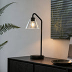Lampada da Tavolo Cone Moderna in Vetro Latte