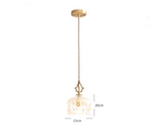 Lampada a sospensione in vetro retro francese