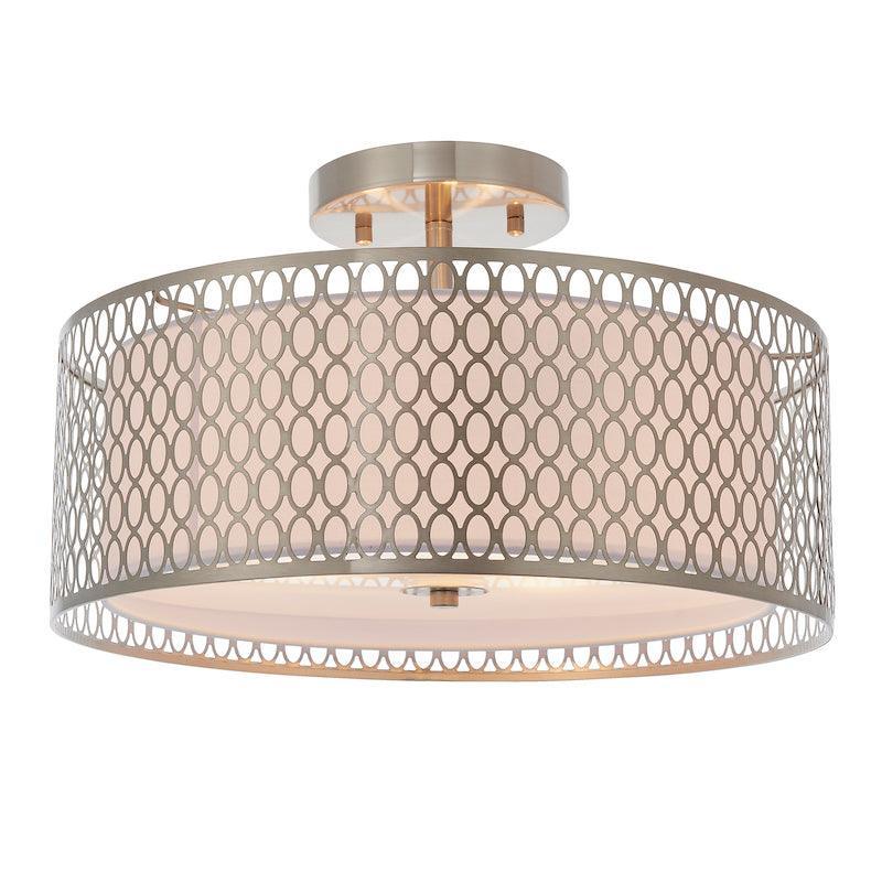 Cordero 3 Luci Nickel Flush Soffitto Lampada