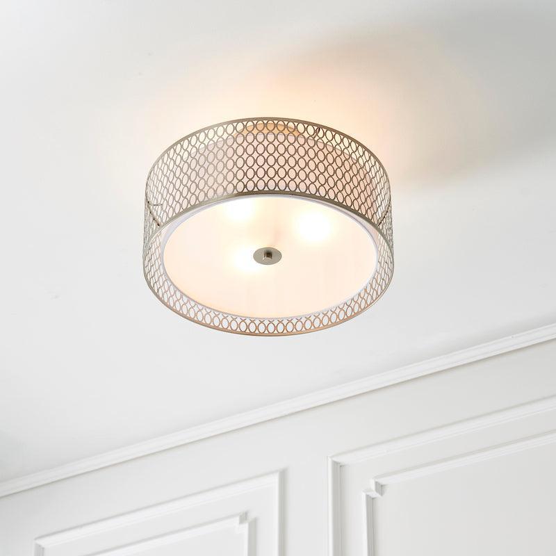 Cordero 3 Luci Nickel Flush Soffitto Lampada