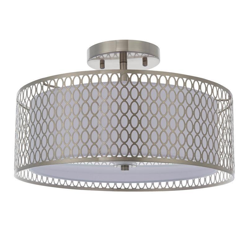 Cordero 3 Luci Nickel Flush Soffitto Lampada