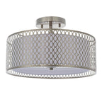 Cordero 3 Luci Nickel Flush Soffitto Lampada