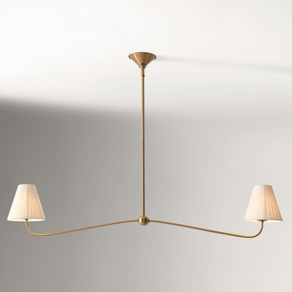 Lampadario a Ombra Pieghettata Fibura per Sala da Pranzo Tradizionale