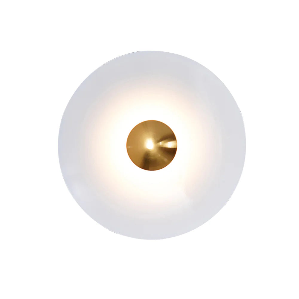 Lampada da Parete in Ferro a Disco Moderno