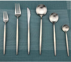 Set di Posate Minimalista – Set in Acciaio Inossidabile da 36 Pezzi per Ogni Occasione