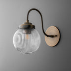 Applique da Parete in Vetro per Illuminazione Industriale per Soggiorno